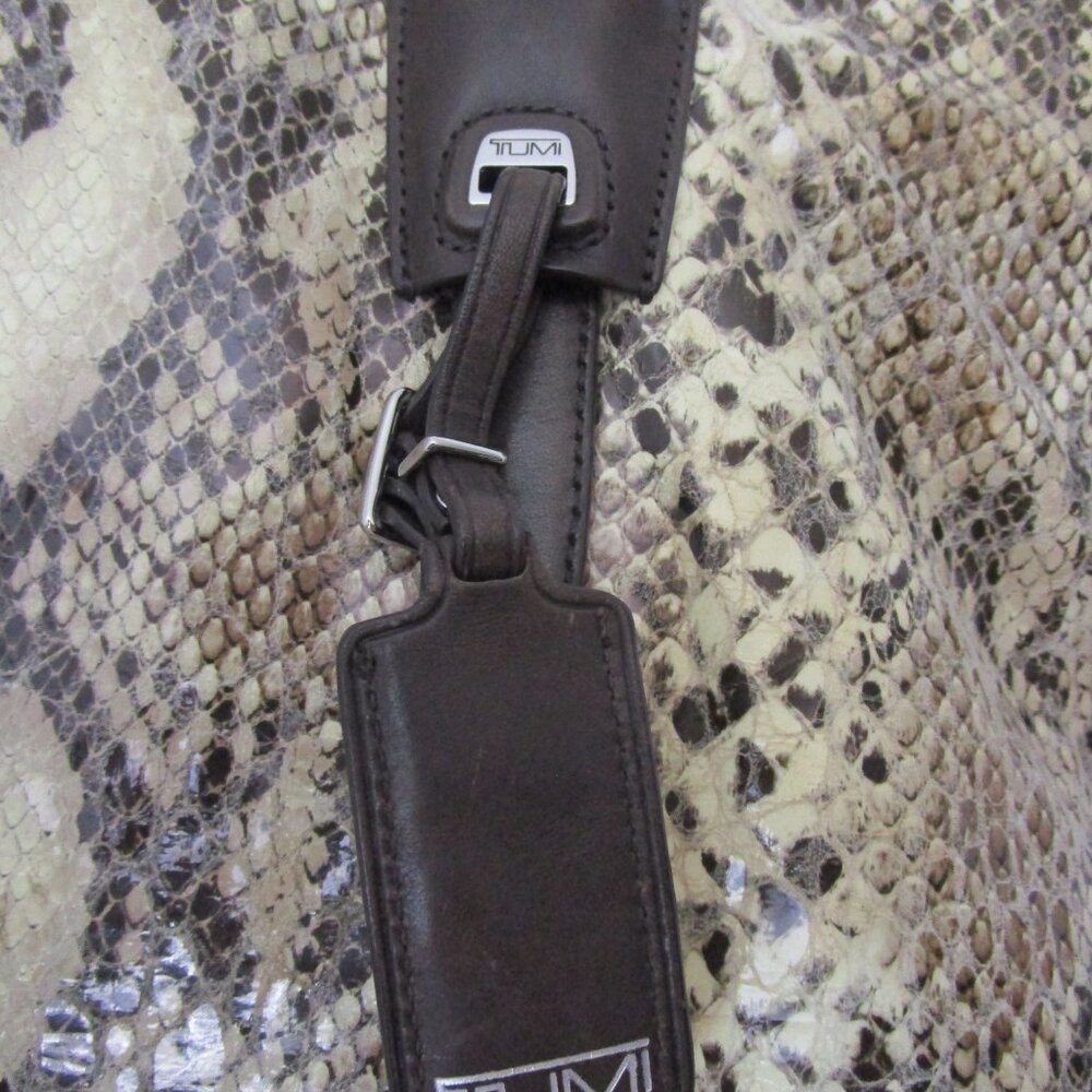 Huge Snake Python Tote Lightweight Leather Bag Ca… - image 4